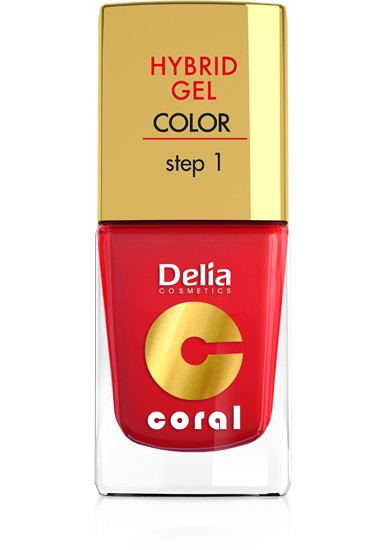 Delia Kozmetický lak Hybridný gél 11ml 01 Red