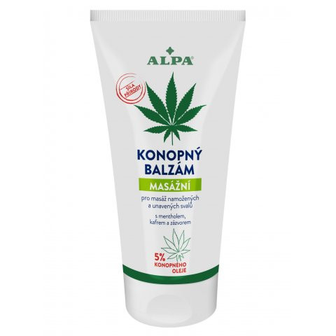 Alpa Konopný masážny balzam s konopným olejom 150ml