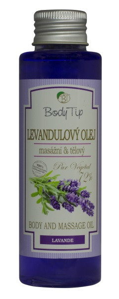 Body Tip Levanduľový masážny a telový olej 100 ml