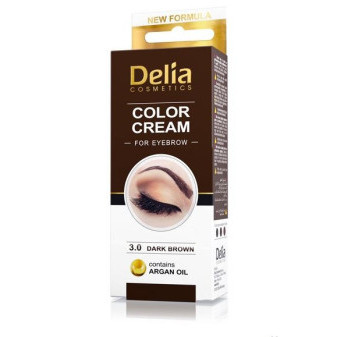 Delia Cosmetic Farba na obočie 3. Tmavohnedá 15 ml