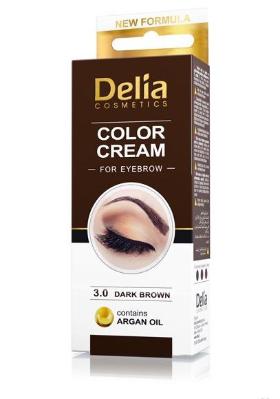 Delia Cosmetic Farba na obočie 3. Tmavohnedá 15 ml