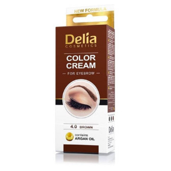 Delia Cosmetic Farba na obočie 4. Hnedá 15 ml