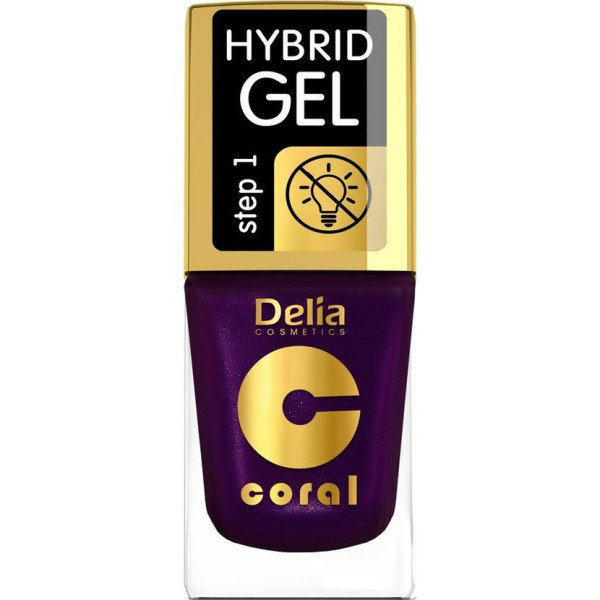 Delia Cosmetic Lacquer Hybridný gél 11ml 62 perleťový baklažán