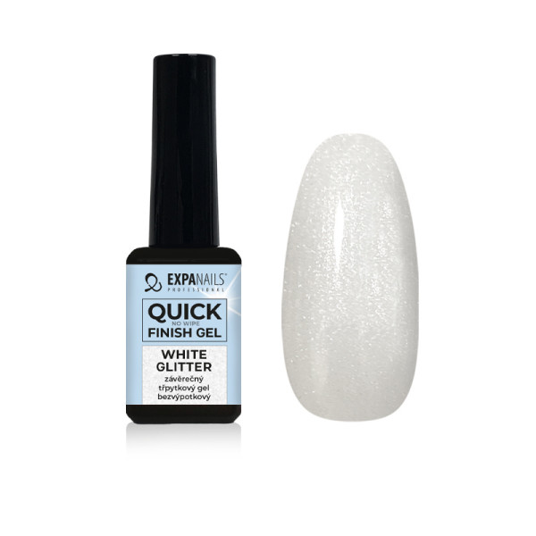 Expa Nails Quick finish gel White glitter sweatless 11ml