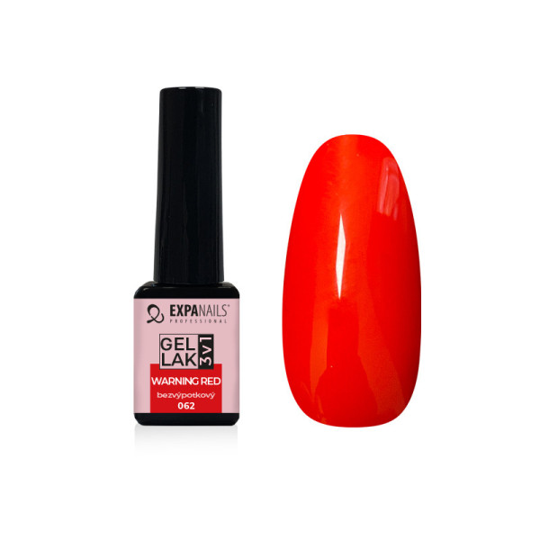 Expa Nails Gel Polish 3v1 5ml Výstražná červená