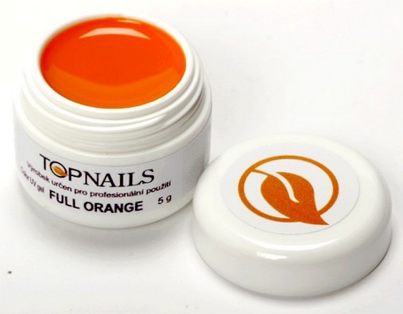 Topnails UV gél farebný plný 5g oranžový