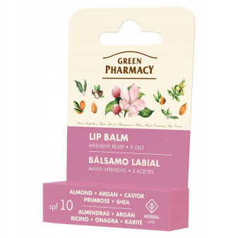 Balzam na pery Green Pharmacy s 5 olejmi SPF10 3,6g