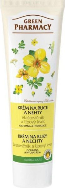 Green Pharmacy Krém na ruky Lastovičník a lipový kvet 100ml