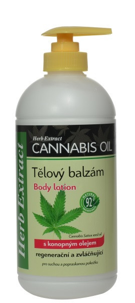 Herb Extract Konopný telový balzam 500ml