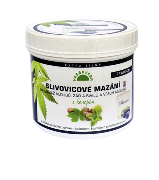 HERBAVERA Mazanie Slivovicové s konope 500ml