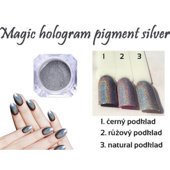 M-nails Zdobiaci pigment Mirror glitter powder 1g Rainbow efect