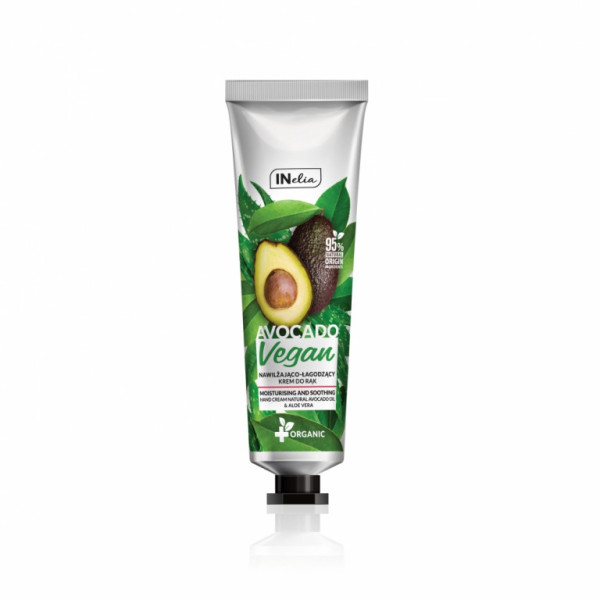 INelia Hydratačný a upokojujúci krém na ruky Vegan Avocado 100ml