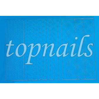 Obtlačky Topnails Modré kruhy