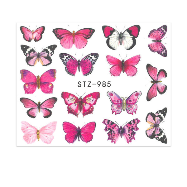 Vodné obtlačky STZ-985 Butterfly pink