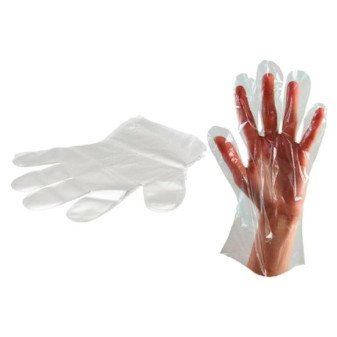Jednorazové HDPE rukavice 100ks veľkosť M-L