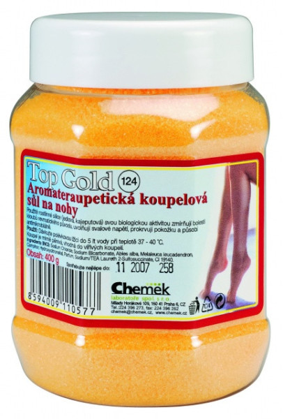 Top gold Aromaterapeutická soľ do kúpeľa na nohy 400g