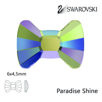 Swarovski BowTie Paradise shine 6x4,5mm 8ks