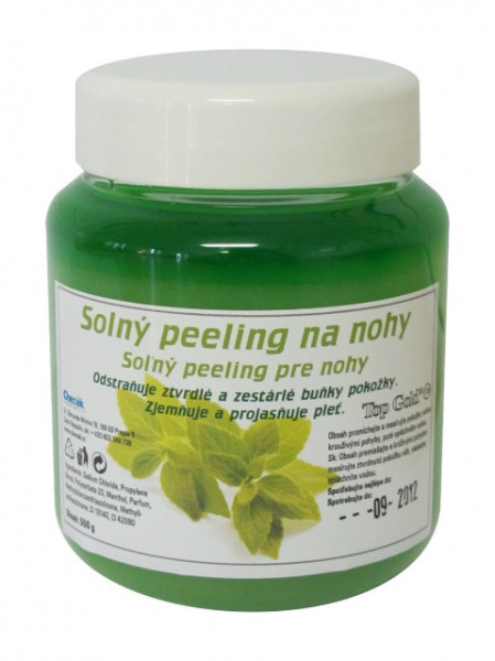 Top gold Soľný peeling na nohy Mäta 550g