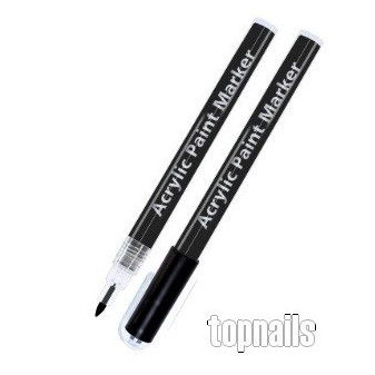 Topnails zdobiace akrylové pero 3ml čierne