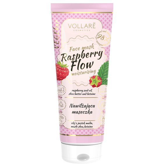 Vollaré Hydratačná pleťová maska VEGEbar Raspberry Flow 100ml