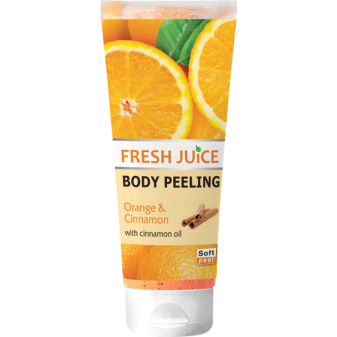 Telový peeling Fresh Juice Pomaranč a škorica 200 ml